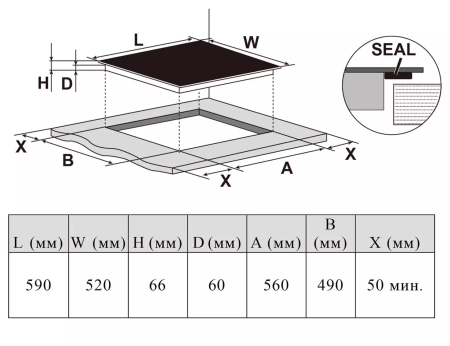 картинка Индукционная варочная панель HAIER HHX-Y64HPVB от магазина SEFI