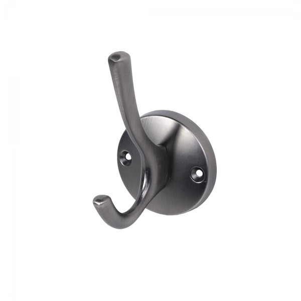 картинка Крючок меб. двухрожковый мет. HORN шлифованный никель AKS от магазина SEFI