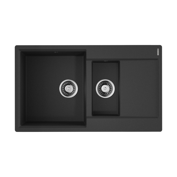 картинка Мойка Omoikiri Daisen 86-2-BL Artgranit/черный от магазина SEFI