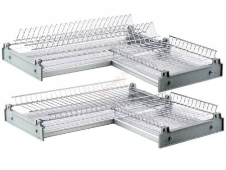 картинка Сушка для посуды угловая 600*600, хром GRIDLI от магазина SEFI