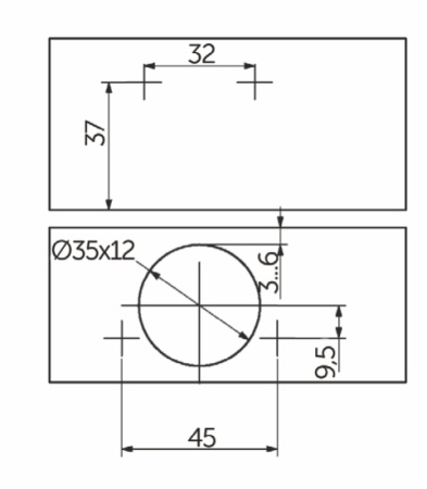 картинка Петля полунакладная с доводчиком 45мм h0 clip-on AKS от магазина SEFI