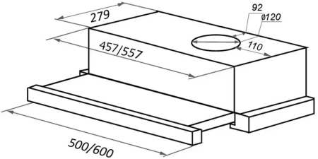 картинка Встраиваемая вытяжка MAUNFELD VS Light Glass 60 белое стекло от магазина SEFI