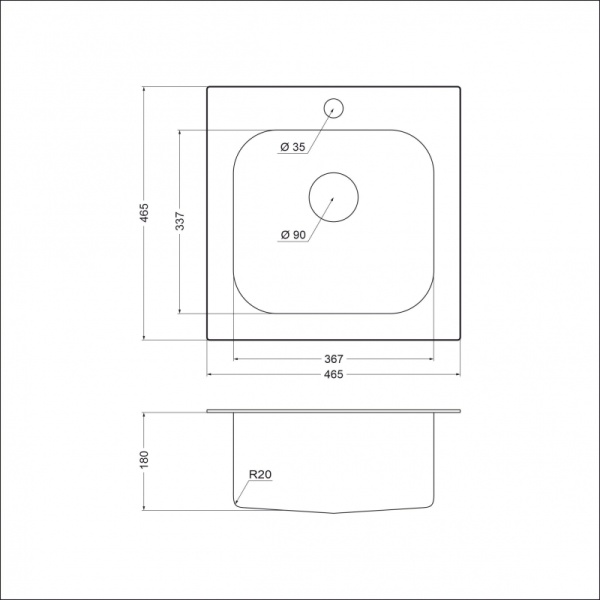 картинка Мойка EMAR 130A, цвет Глянец от магазина SEFI