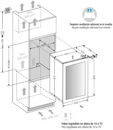 картинка Встраиваемый винный шкаф Pando PVMAP 88-49 PAL от магазина SEFI