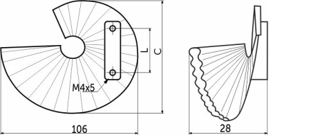картинка Ручка меб. кнопка мет. OCEAN 32, золотой песок, AKS от магазина SEFI