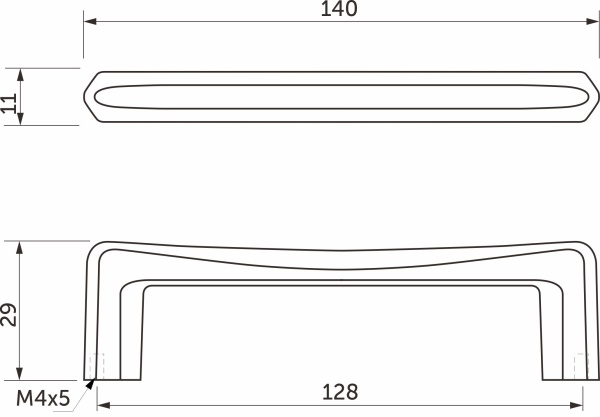 картинка Ручка меб. KUBIC-128, глянцевый никель, AKS от магазина SEFI