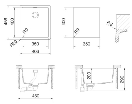 картинка Кухонная мойка SCHOCK GREENWICH 45 CRISTADUR серебристый камень от магазина SEFI