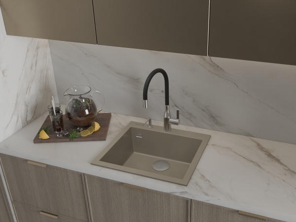 картинка Мойка Rivelato ZENO 5650 1-чаш 560*500 Какао 702 от магазина SEFI