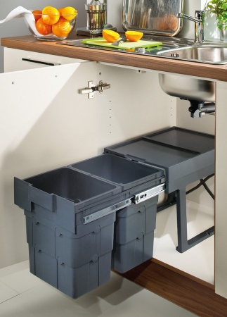 картинка Система сортировки WasteBoy на распашной фасад от 400 мм магазин SEFI являющийся официальным дистрибьютором в России  картинка Система сортировки WasteBoy на распашной фасад от 400 мм от магазина SEFI