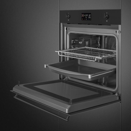 картинка Духовой шкаф с функцией СВЧ Smeg SO6302M2N от магазина SEFI