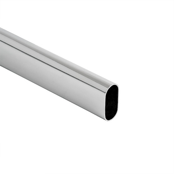 картинка Труба овальная L-3000 30*15 (0,8кг/0,6мм), хром AKS от магазина SEFI