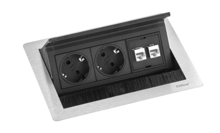 картинка Мебельная розетка EVOline FlipTop Push Data S 159370028100 от магазина SEFI