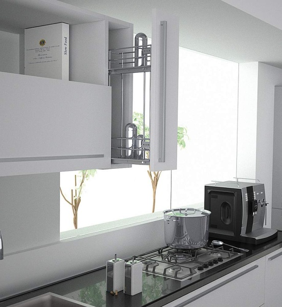 картинка Бутылочница Sigma в верхний шкаф, Soft Close, полное выдвижение 110х280х480 магазин SEFI являющийся официальным дистрибьютором в России  картинка Бутылочница Sigma в верхний шкаф, Soft Close, полное выдвижение 110х280х480 от магазина SEFI