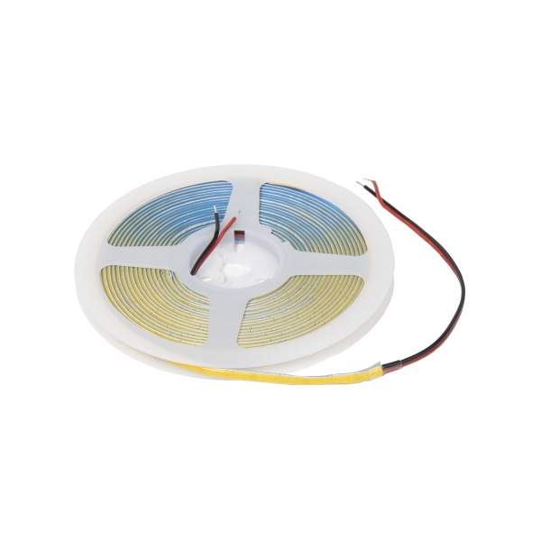картинка Лента светодиодная COB - 12W/m, 24V, 5мм, 400 д/м, IP20, нейтральный белый (4000K), узкая - 5м, AKS от магазина SEFI