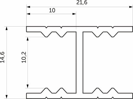 картинка Профиль алюминиевый SENATOR шампань соединительный L-6000 мм АЛЮТЕХ от магазина SEFI