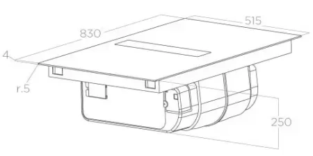 картинка Индукционная варочная панель с вытяжкой ELICA NIKOLATESLA FIT XL BL/A/83 от магазина SEFI