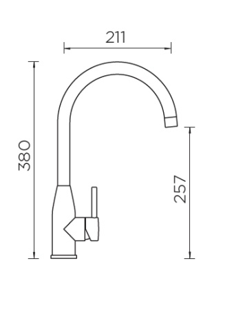 картинка Кухонный смеситель SCHOCK KAVUS оружейная сталь от магазина SEFI