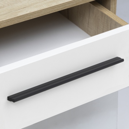 картинка Ручка меб. скоба алюм. ENIGMA 320 черный матовый, AKS магазин SEFI являющийся официальным дистрибьютором в России  картинка Ручка меб. скоба алюм. ENIGMA 320 черный матовый, AKS от магазина SEFI