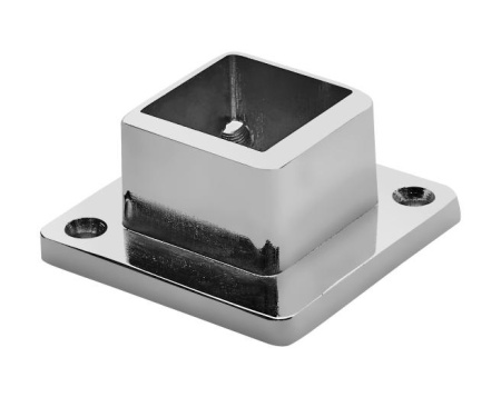 картинка Крепление (розетка) для квадр. трубы 25*25 QUADRO, хром AKS от магазина SEFI