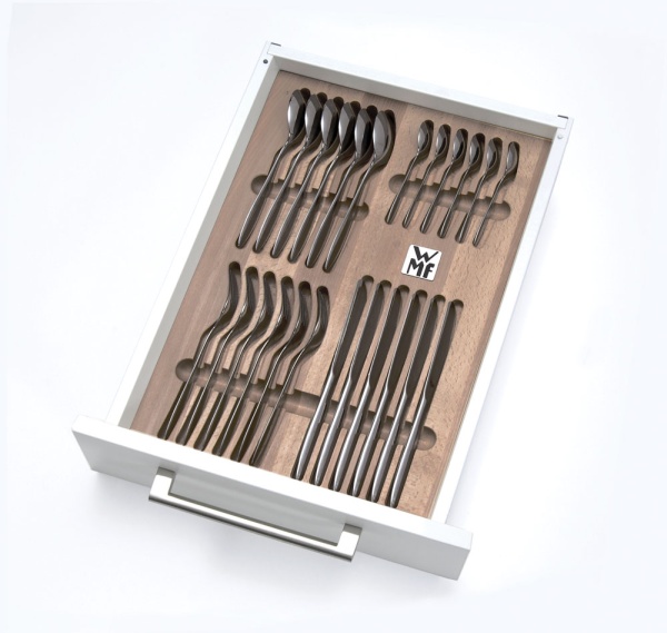 картинка Лоток с комплектом приборов WMF (24 предмета) в шкаф 450 TandemBox Blum 471*369*56, орех от магазина SEFI