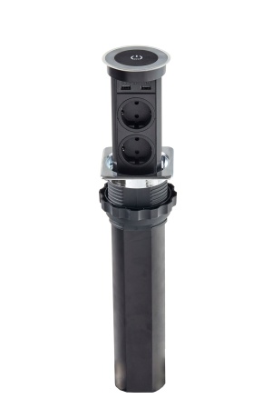 картинка Розетка AUTOMATICK Qi врезная в столешницу, цвет - нержавейка от магазина SEFI