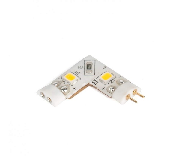 картинка Соединение угловое светодиодное для LED лент, 12V, IP65, 8мм, разъемы папа/мама теплый, левый магазин SEFI являющийся официальным дистрибьютором в России  картинка Соединение угловое светодиодное для LED лент, 12V, IP65, 8мм, разъемы папа/мама теплый, левый от магазина SEFI