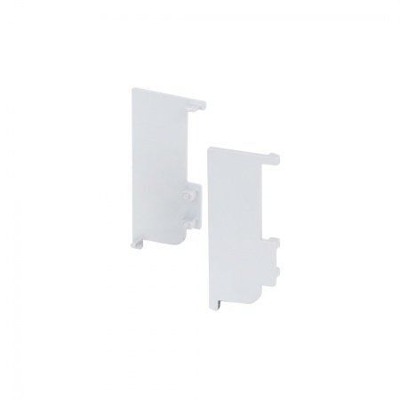 картинка Комплект заглушек металлич. внутр. к профилю Gola, L-образных (левая+правая) белый матовый 3 AKS от магазина SEFI