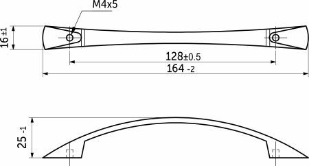 картинка Ручка меб. скоба мет. UN90 128 хром GRIDLI от магазина SEFI
