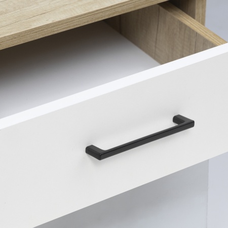 картинка Ручка меб. скоба мет. ARKADA 128 черный матовый, AKS магазин SEFI являющийся официальным дистрибьютором в России  картинка Ручка меб. скоба мет. ARKADA 128 черный матовый, AKS от магазина SEFI