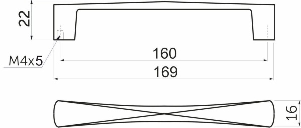 картинка Ручка меб. скоба мет. COMO 160 хром, AKS магазин SEFI являющийся официальным дистрибьютором в России  картинка Ручка меб. скоба мет. COMO 160 хром, AKS от магазина SEFI