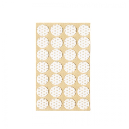 картинка Подкладка самоприлипающая фетровая прорезиненная d20мм (1упак.=28шт), белая, Folmag от магазина SEFI