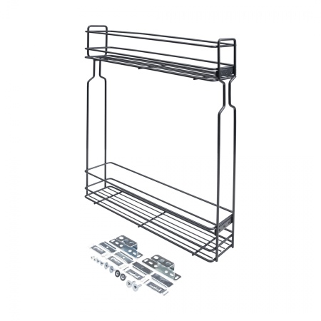 картинка Выдвижная корзина-карго 150 крепл.боковое/универс. б/н, графит WIEXPOL от магазина SEFI