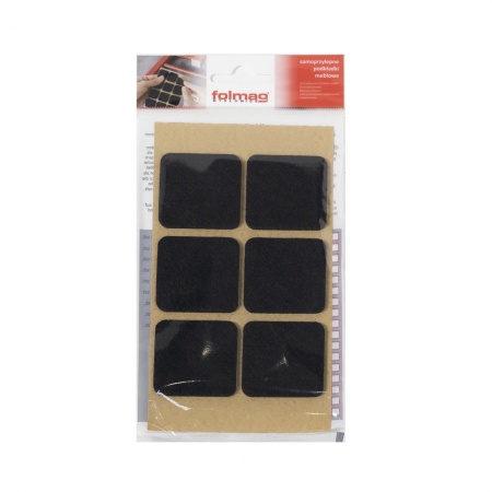 картинка Подкладка самоприлипающая фетровая 40х40мм (1лист-6шт) черная Folmag от магазина SEFI