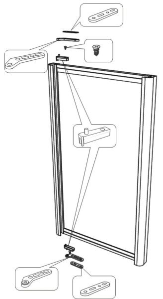 картинка Петли SENATOR к распашной двери BY от магазина SEFI