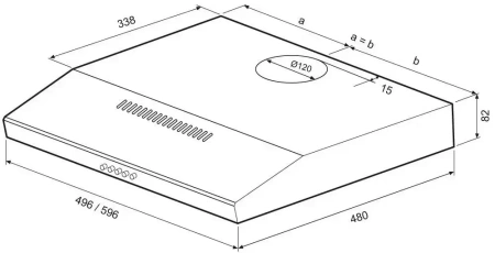 картинка Вытяжка Krona ERMINA 600 white PB от магазина SEFI