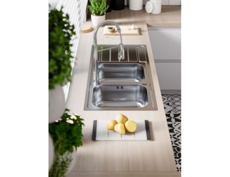 картинка Мойка LINE MAXIM 100 SAT 90 1165X505 FS в компл.с сифоном 1127257 от магазина SEFI