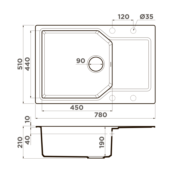 картинка Omoikiri Yonaka 78-LB-GR Artgranit/leningrad grey от магазина SEFI