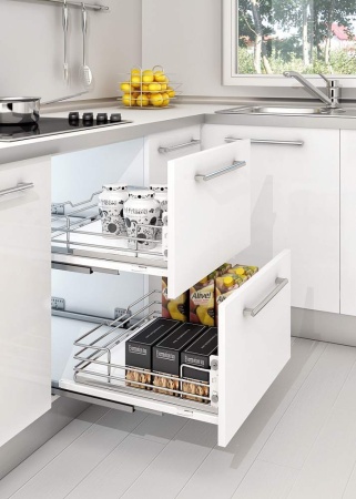 картинка Выдвижная корзина с дном из МДФ с креплением фасада 410-418*500*160, Infinity line от магазина SEFI