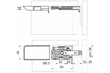 картинка Навес кухонный регулируемый левый+правый + заглушки STARK AKS от магазина SEFI