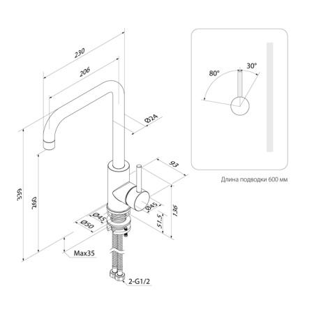 картинка Смеситель для кухни, Kitchen, IDDIS, K05STL0i05 от магазина SEFI