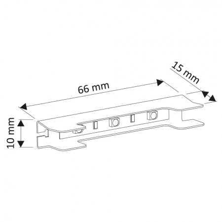 картинка Клипса светодиодная Prismatic FT2D, 3диода, 12VDC/0,25W, металл, холод. белый, HLT от магазина SEFI