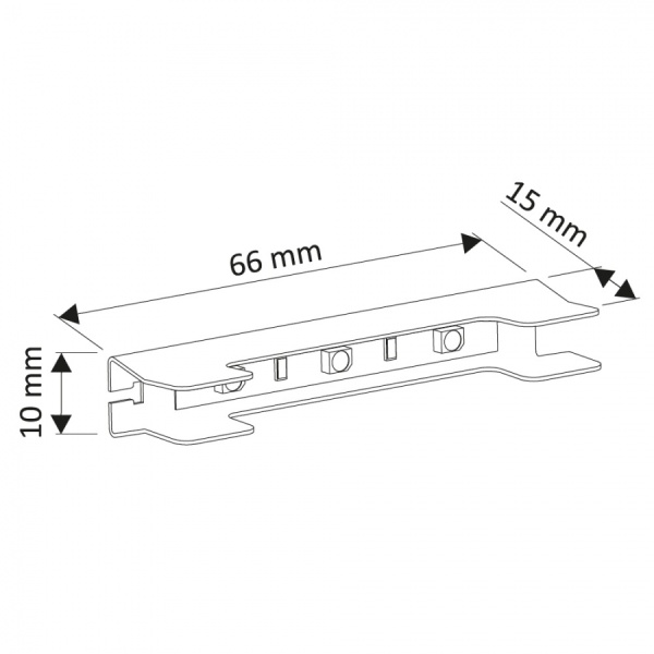 картинка Клипса светодиодная Prismatic FT2D, 3диода, 12VDC/0,25W, металл, холод. белый, HLT от магазина SEFI