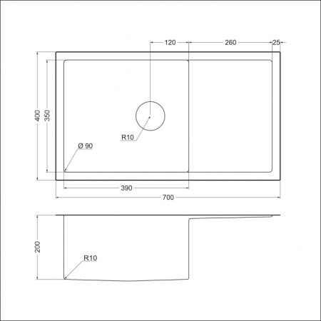 картинка Мойка EMAR 124, покрытие PVD, цвет Дарк от магазина SEFI