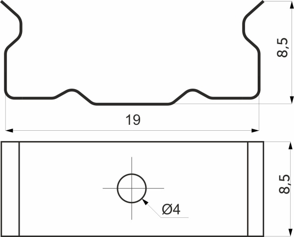 картинка Держатель для накладного профиля Slim, AKS от магазина SEFI