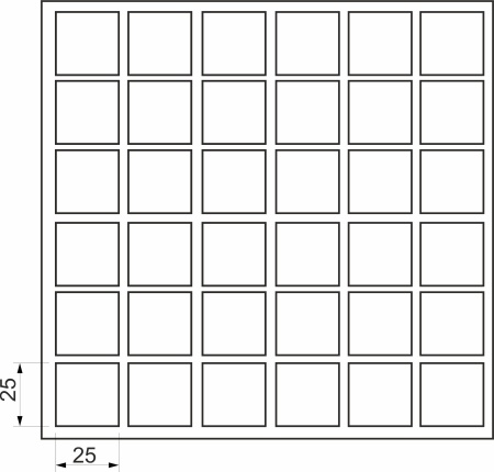 картинка Подкладка самоприлипающая фетровая 25х25мм (1лист-36шт) серая AKS от магазина SEFI