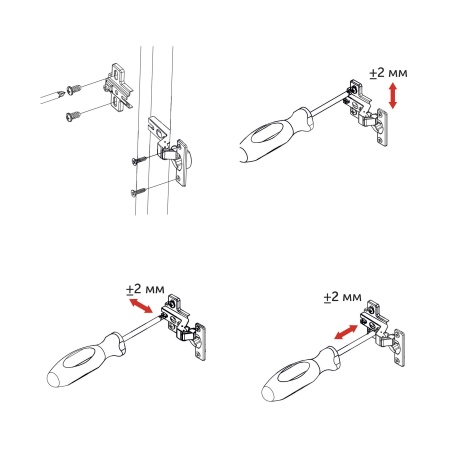 картинка Петля мини внутренняя с пружиной 38мм h0 slide-on AKS (еврошурупы) от магазина SEFI