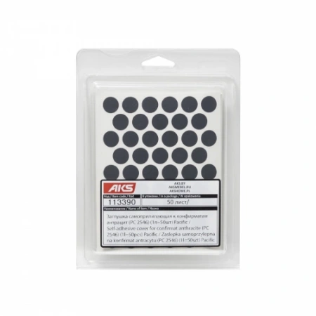 картинка Заглушка самоприлипающая к конфирматам антрацит (PC 2546) (1л=50шт) Pacific от магазина SEFI