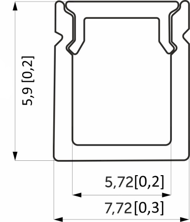 картинка Профиль алюминиевый накладной NAVI-0806A с экраном, узкий, цвет черный, 2м, AKS от магазина SEFI