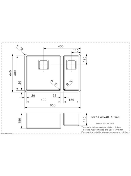 картинка Мойка Reginox Texas L 40x40+18x40 matt от магазина SEFI