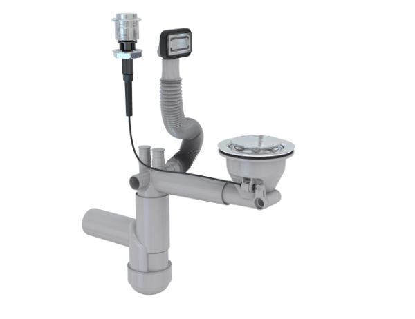 картинка Одинарный сифон с переливом PUSH-POP-UP KARAT UP, WAVE UP, GLASSIX UP, от магазина SEFI